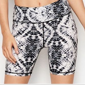 Victoria secret sport black tie dye bike short S